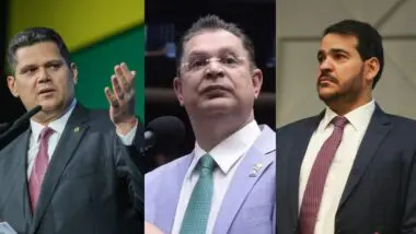 Davi Alcolumbre, Sóstenes Cavalcante e Jorge Messias.