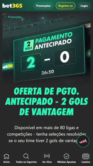 Pagamento Antecipado na bet365