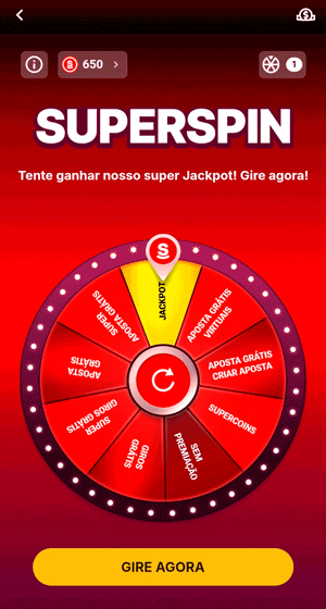 SuperSpin na Superbet que oferece diferentes tipos de bônus diários, incluindo SuperCoins
