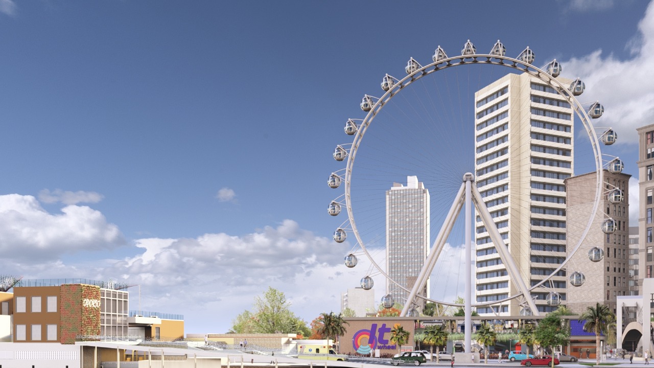 Obra para instalação de roda-gigante terá 1,2 mil metros quadrados, divididos em dois pavimentos.