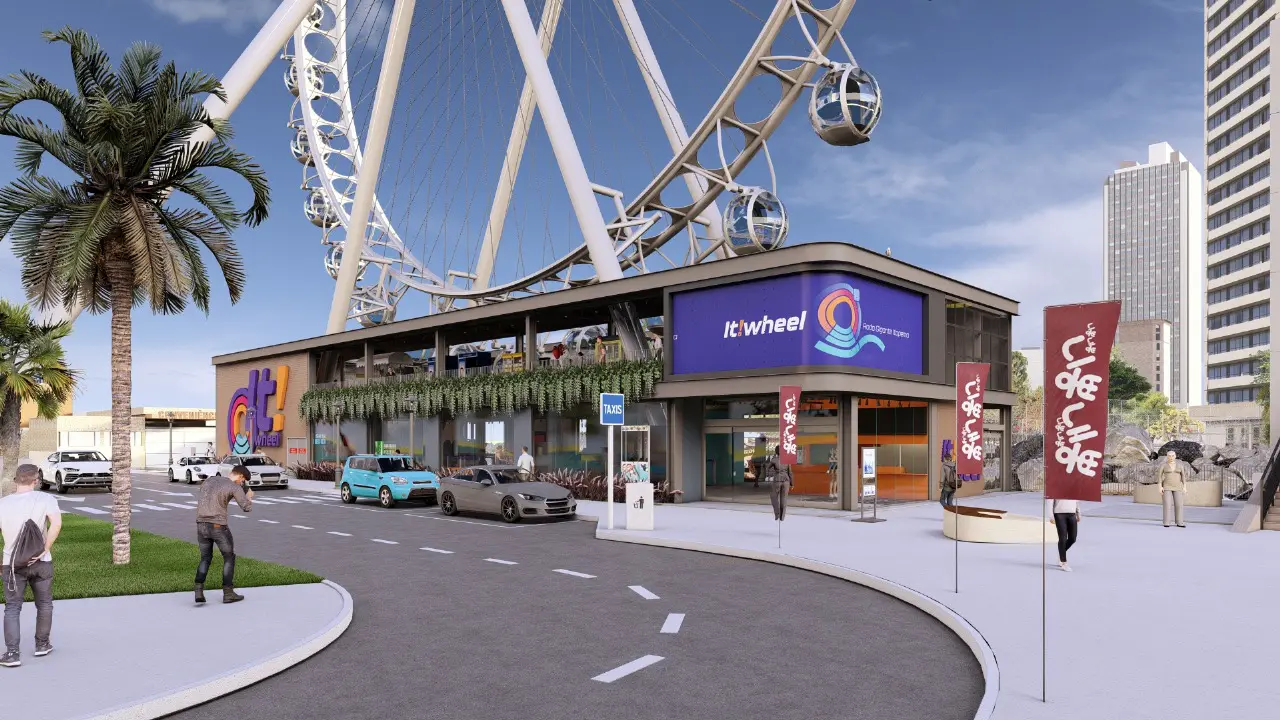 A expectativa é de que a roda-gigante de Itapema receba cerca de 500 mil visitantes por ano.