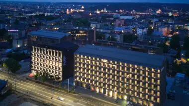 Visão aérea da Lituânia, país do leste europeu que se desenvolveu apostando em tecnologia