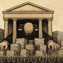 A hipertrofia do Judiciário sufoca os outros poderes, mina o voto e cria insegurança: quando juízes governam, a democracia encolhe. Imagem referente a matéria