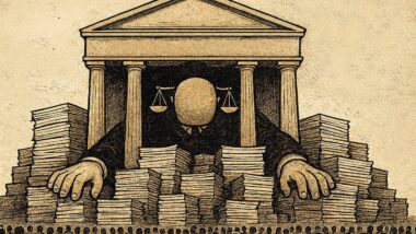 A hipertrofia do Judiciário sufoca os outros poderes, mina o voto e cria insegurança: quando juízes governam, a democracia encolhe. Imagem referente a matéria