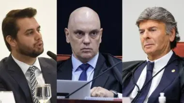 Filipe Martins, Alexandre de Moraes e Luiz Fux.