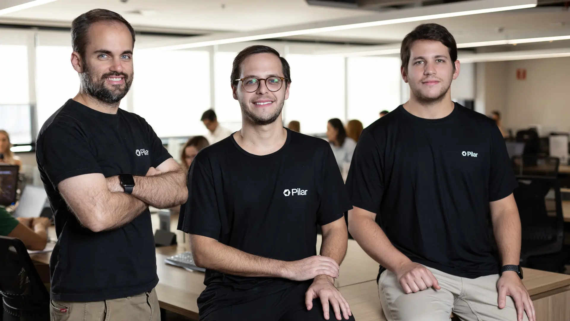 Raphael Sampaio, Felipe Abramovay e Luiz Gilbert fundadores da PIlar, que hoje lidera a venda de imóveis de alto padrão