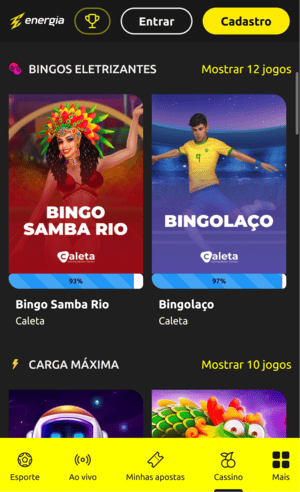Jogos do cassino Energia Bet