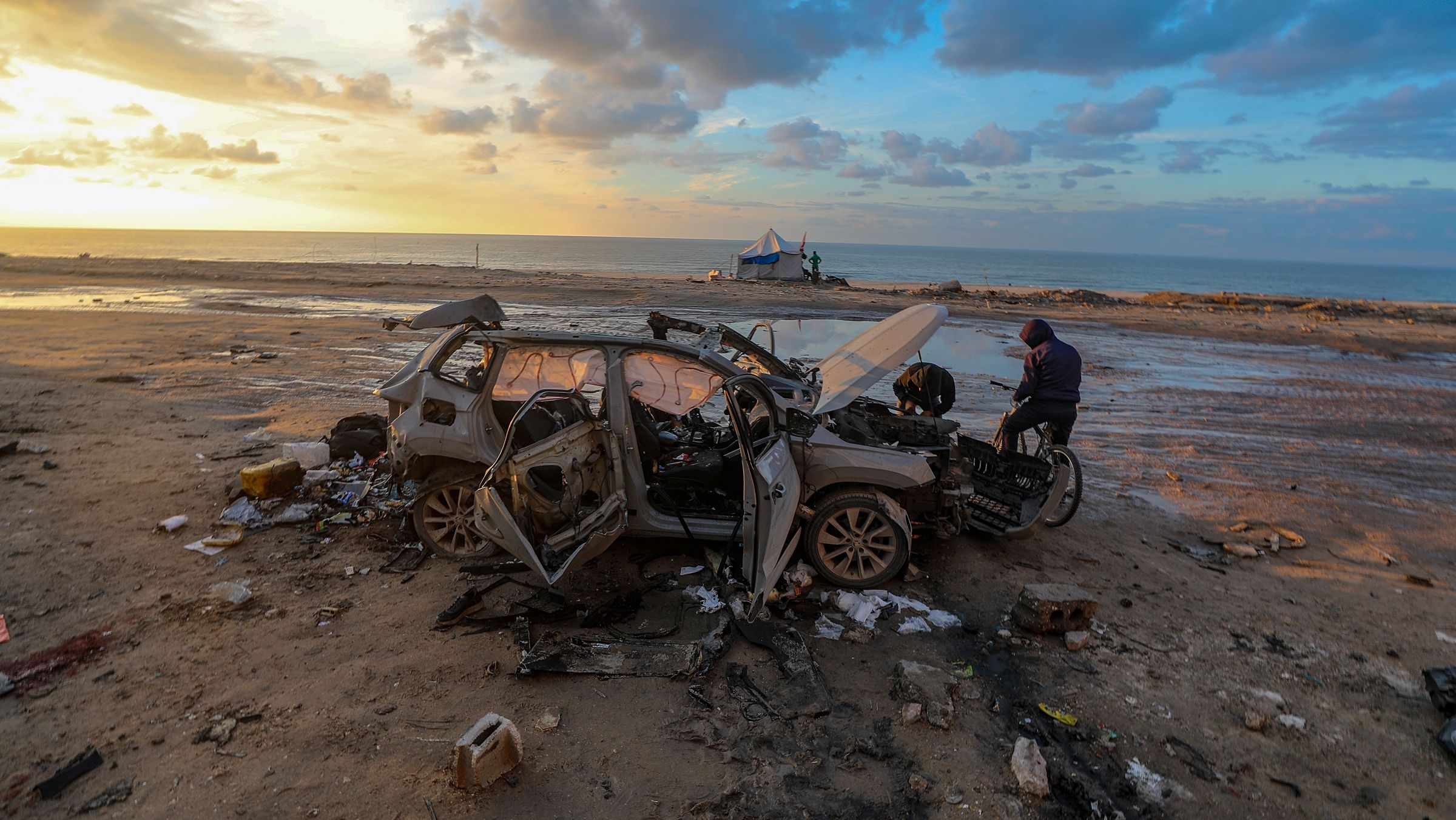 Veículo onde estava Saed Raad foi atingido por drone israelense.