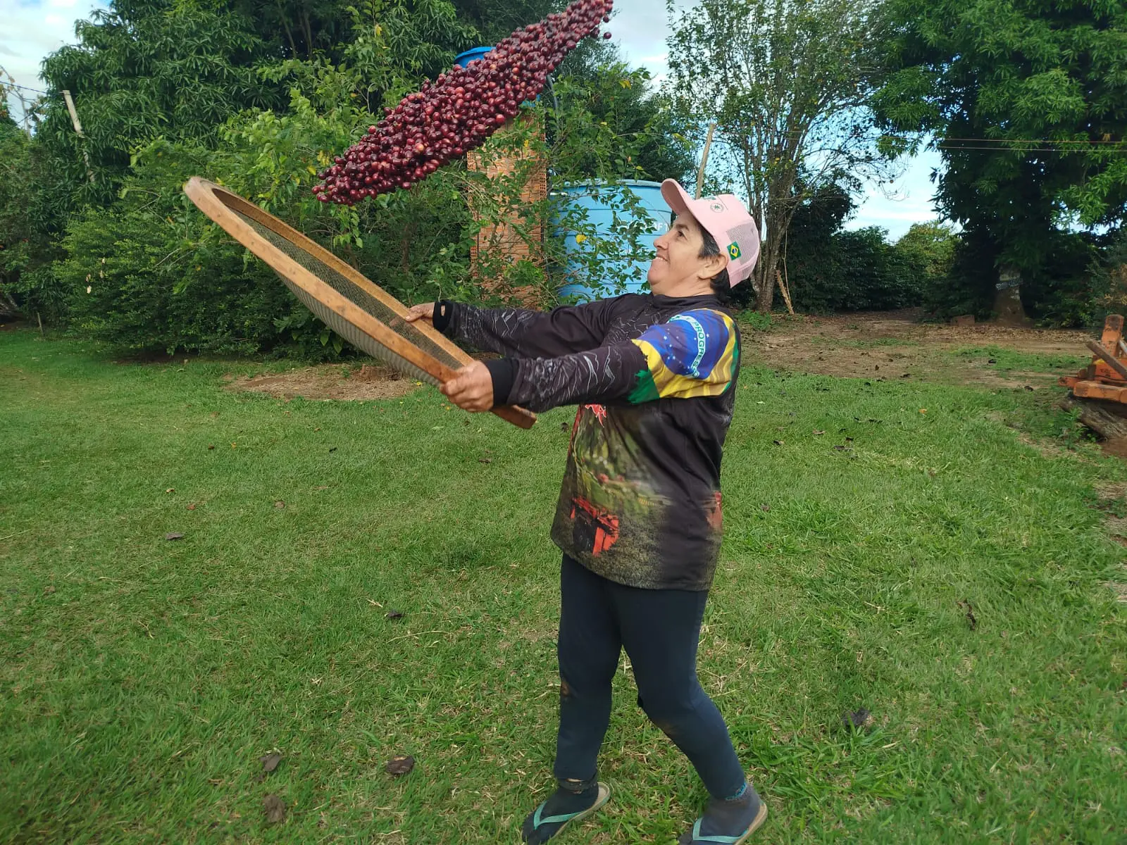 O terreiro onde Sirlene trabalha é o mesmo lugar onde renasceu sua história com o café especial.