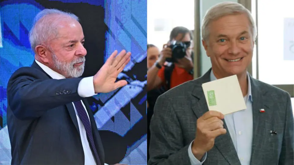 Lula, presidente do Brasil, e o recém-eleito como homólogo no Chile, Antonio Kast.