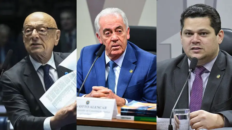 Esperidião Amin (Relator), Otto Alencar (presidente da CCJ) e Alcolumbre são os protagonistas do PL da dosimetria no Senado.