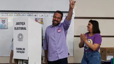 Guilherme Boulos e sua esposa, Natalia Szermeta Boulos