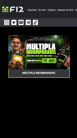 Oferta de aumento nas múltiplas da F12 Bet