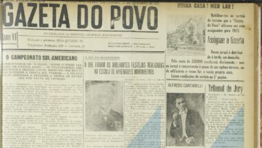 Primeira página da Gazeta do Povo de 15 de dezembro de 1925