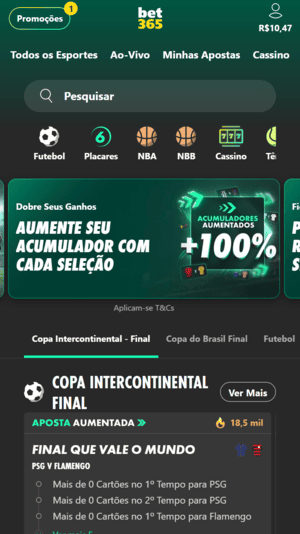 Acumuladores aumentados bet365