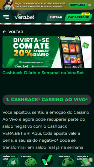 Oferta de 4 reais na Verabet
