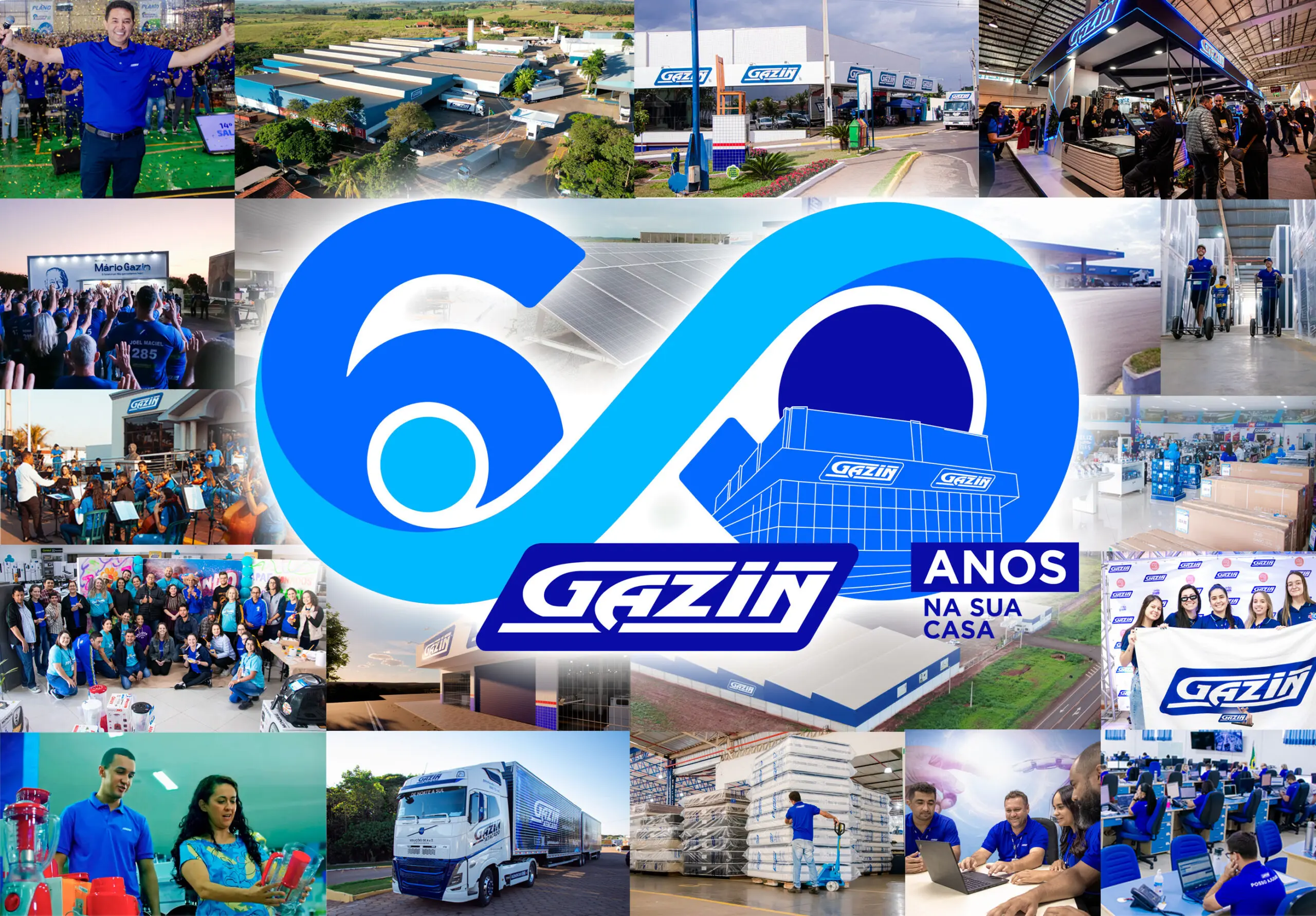 Com 60 anos de história, o Grupo Gazin se consolida como um dos principais grupos empresariais do país, com atuação diversificada e presença nacional.