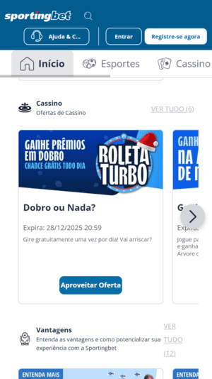Ofertas na plataforma de 10 centavos Sportingbet