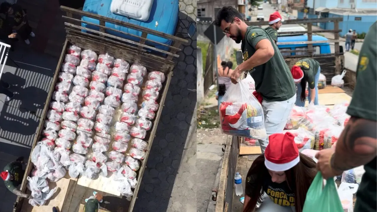 A Golden Brasil realizou uma ação social de Natal em Camboriú, beneficiando mais de 150 famílias dos bairros Conde Vila Verde e Monte Alegre com a entrega de cestas básicas, alimentos, fraldas, leite e kits de brinquedos, por meio do projeto ‘Transformando a Força do Ouro em Solidariedade’.