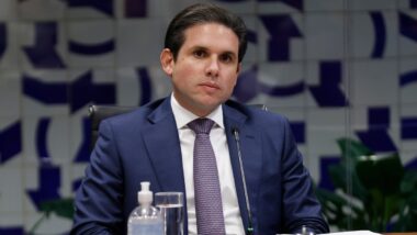 O presidente da Câmara dos Deputados, Hugo Motta (Republicanos-PB). Imagem referente a matéria