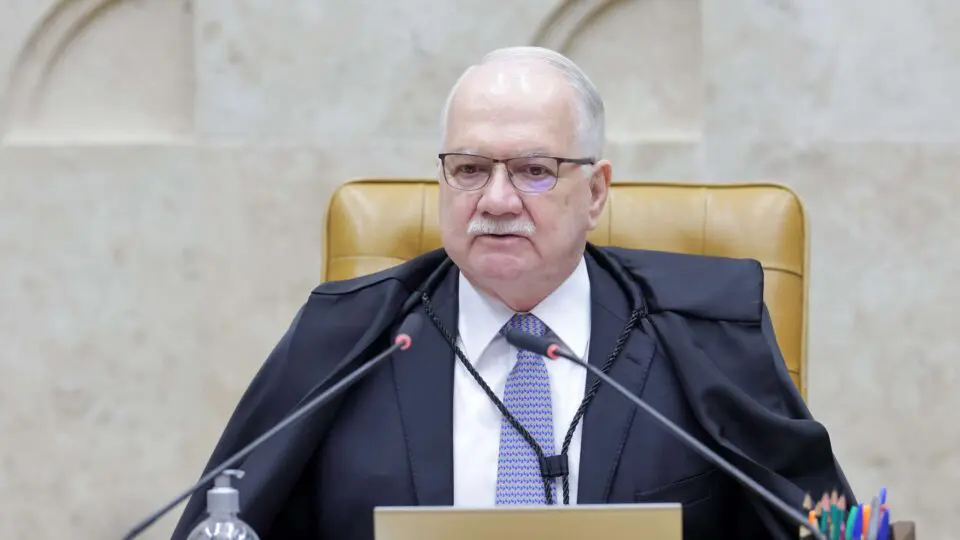 O presidente do Supremo Tribunal Federal (STF), ministro Edson Fachin, durante a última sessão plenária de 2025