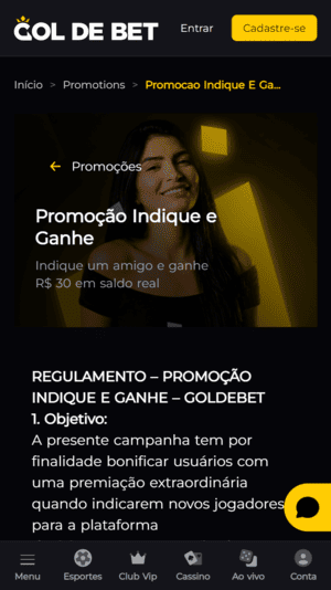 Oferta indique e ganhe da Energia Bet