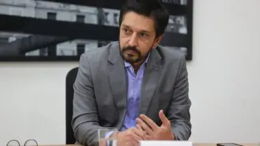 Ricardo Nunes, prefeito da cidade de São Paulo.