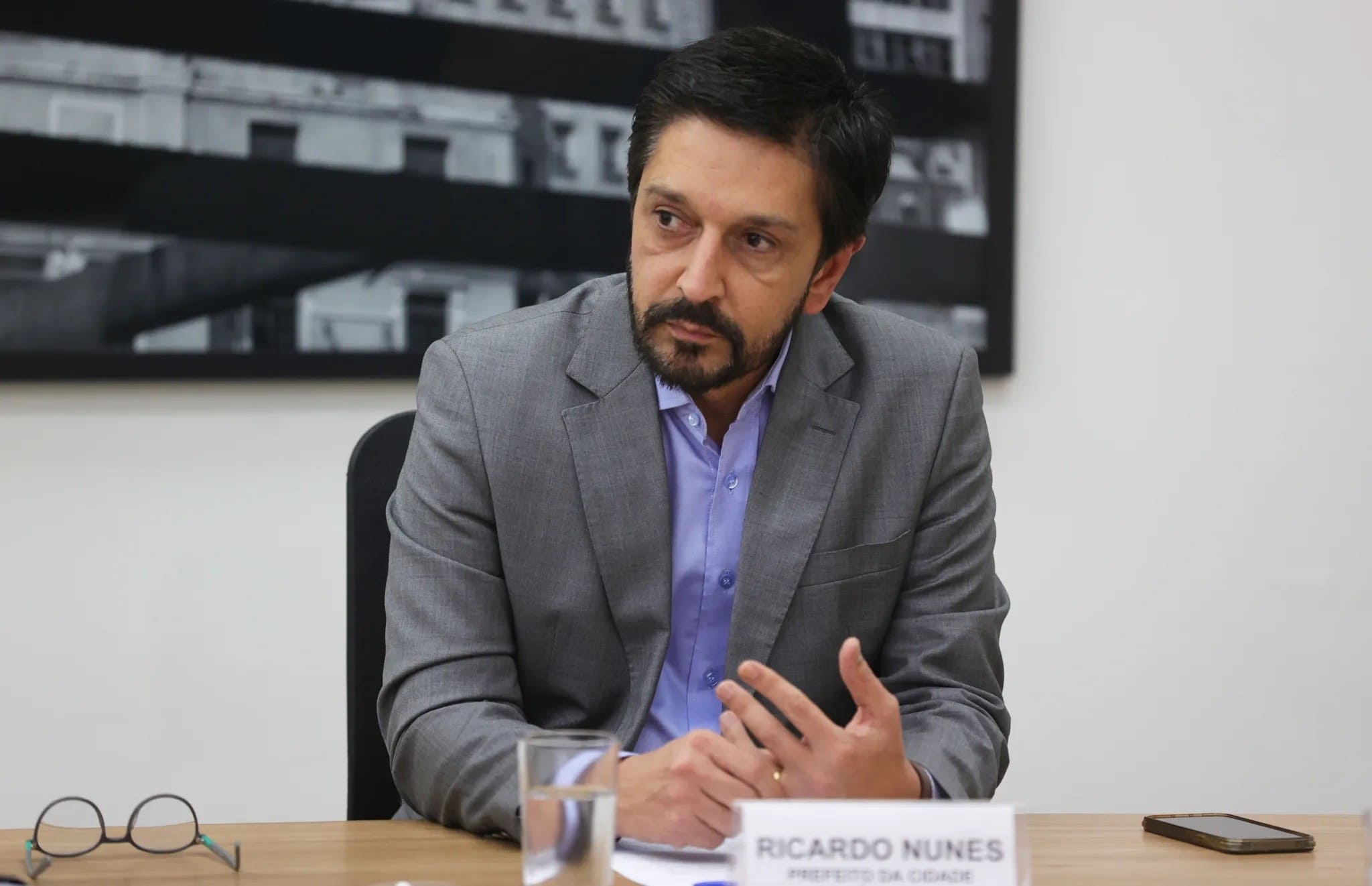 Ricardo Nunes, prefeito da cidade de São Paulo.