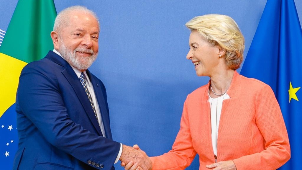 Lula e a presidente da Comissão Europeia, Ursula von der Leyen.