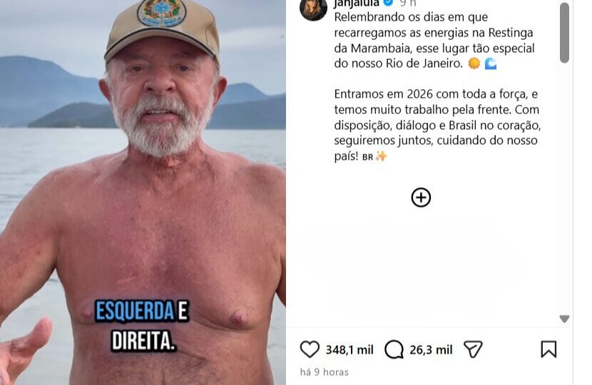 Lula pede fim do “preconceito entre esquerda e direita” em vídeo na praia