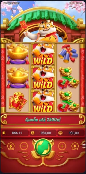 Tela inicial do Fortune Tiger
