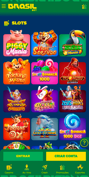 Página do catálago de slots que mais pagam na Brasil.bet