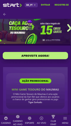 Giros grátis disponíveis na nova plataforma Startbet