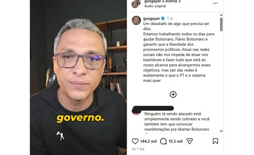 O alerta foi feito pelas redes após parlamentares de direita receberem críticas sobre falta de protestos na PF e na Papuda