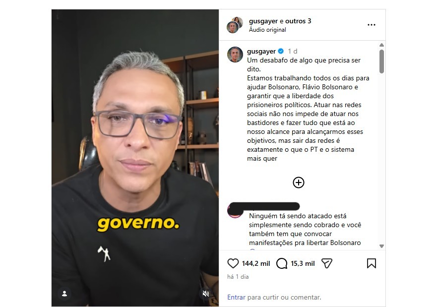 Gayer alerta sobre silenciamento de parlamentares nas redes Gayer alerta sobre silenciamento de parlamentares nas redes