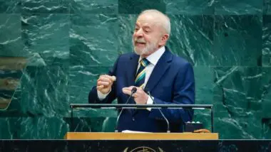 Lula, durante um discurso na Assembleia Geral da ONU, em setembro de 2025. “Nada, absolutamente nada, justifica o genocídio em curso em Gaza”