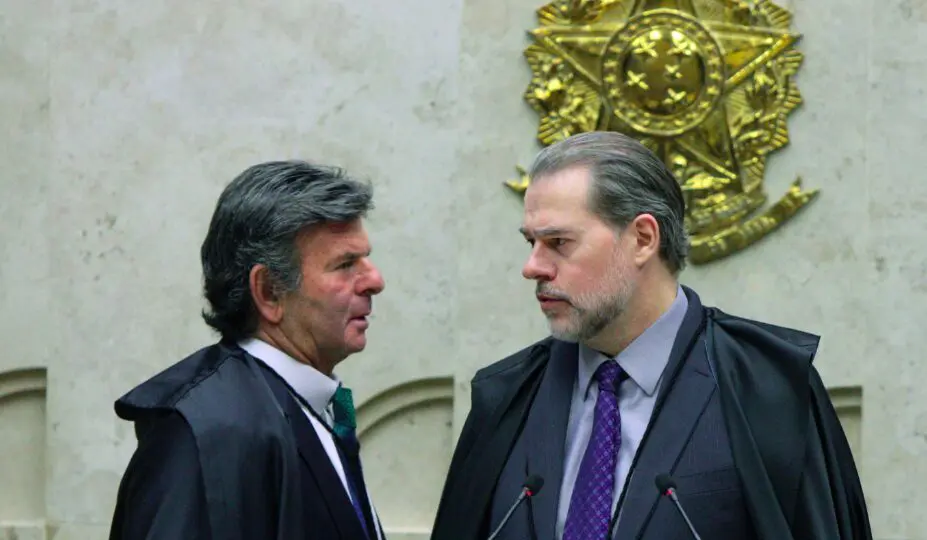 Toffoli e Fux, em sessão no plenário do STF.