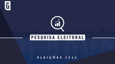 Ilustração feita pela Gazeta do Povo sobre pesquisa eleitoral nas Eleições 2026, com uma lupa e um gráfico para representar o levantamento eleitoral