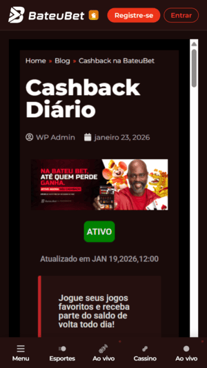 Bônus de cadastro na Bateubet