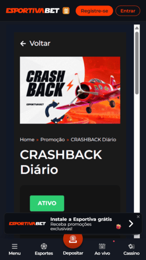 Cashback de até 25% na Esportivabet