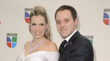 André Valadão ao lado da esposa, Cassiane, durante a cerimômia do Grammy Latino de 2008.