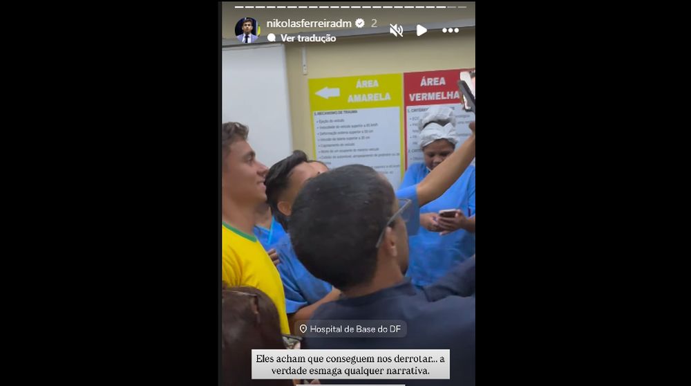 Nikolas visita feridos por raio durante caminhada: “não vão nos derrotar”