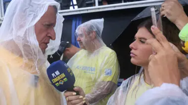 Elogios: Valdemar Costa Neto, em entrevista ao PL no Congresso. Na ocasião, ele declarou que Nikolas pode ser presidente da República "no futuro".