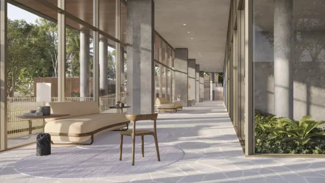 Onde o tempo parece desacelerar. A área de bem-estar do Amira Cabral combina o design linear de Jayme Bernardo com uma atmosfera de refúgio urbano. Um convite ao descanso, sem precisar sair de casa.