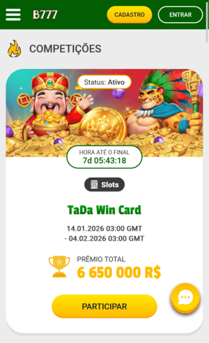 Competições na Brazino777
