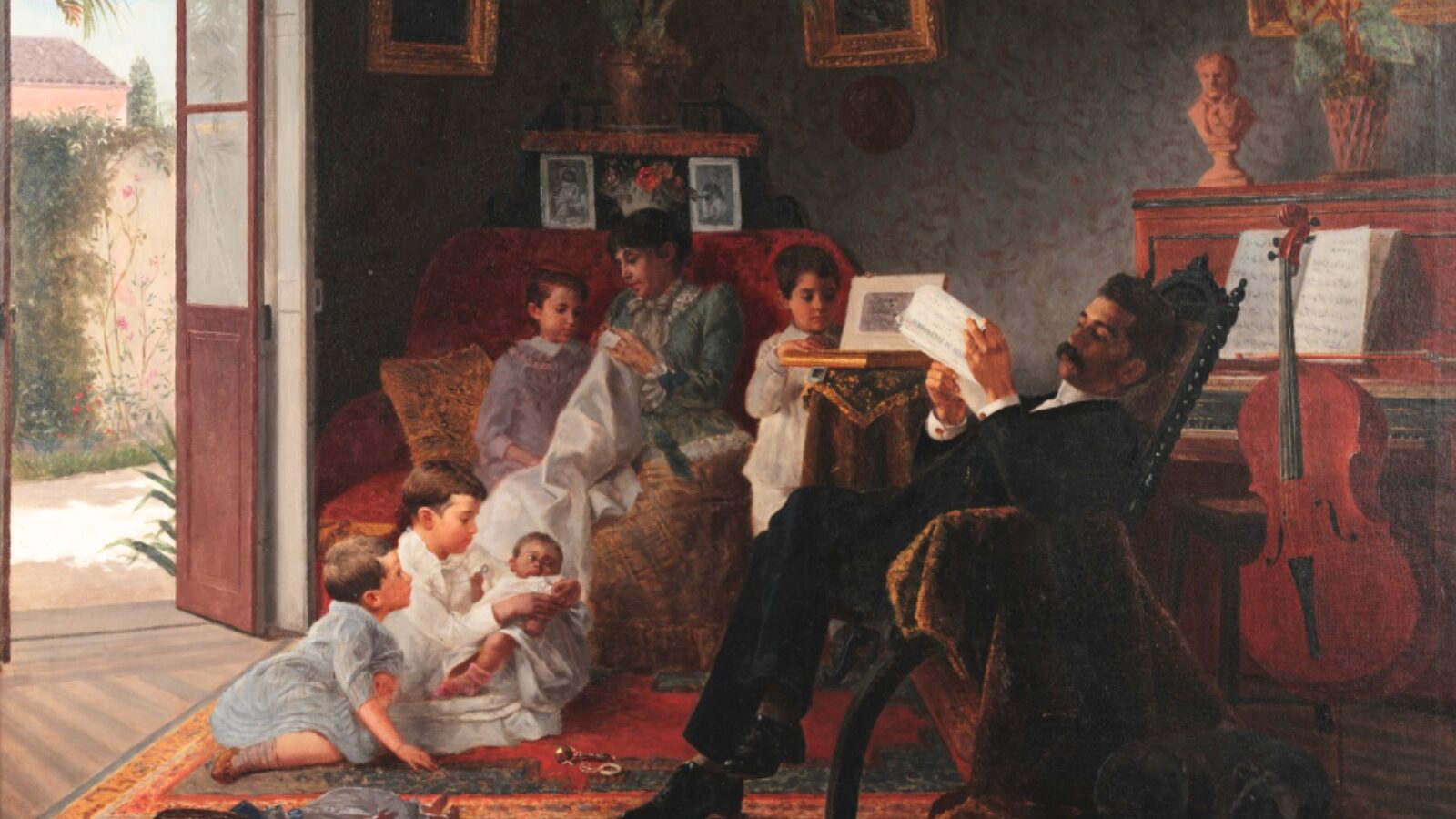 "Cena de família de Adolfo Augusto Pinto" (1891), pintura de Almeida Júnior.