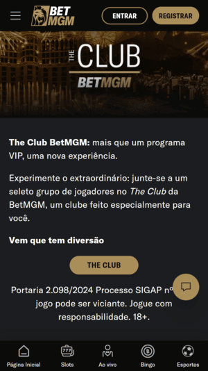 Clube VIP para jogadores selecionados da BetMGM