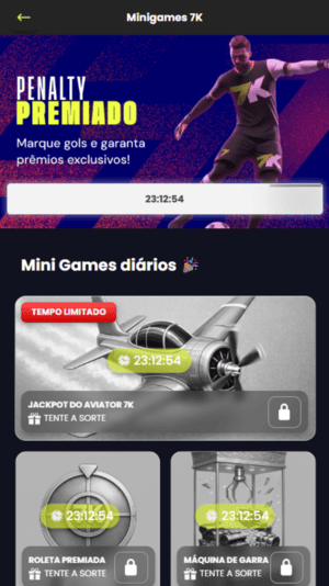 Mini-games que dão bônus para quem se cadastra na Bet7k