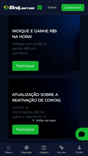 Oferta de indicação da Br4bet