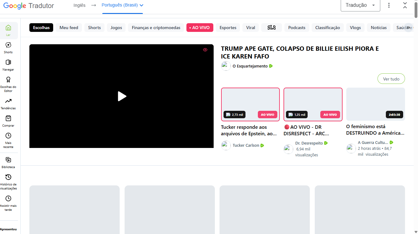 Rumble voltou a operar nesta quinta-feira (5) e voltou a ser bloqueada na tarde desta sexta-feira (6).